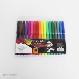 Unique design 18pcs color fiber tip pens water color pen