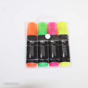 Wholesale price 4pcs highlighter pen candy colors highlighter