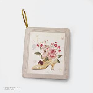 High quality rectangle flower printed paper greeting card