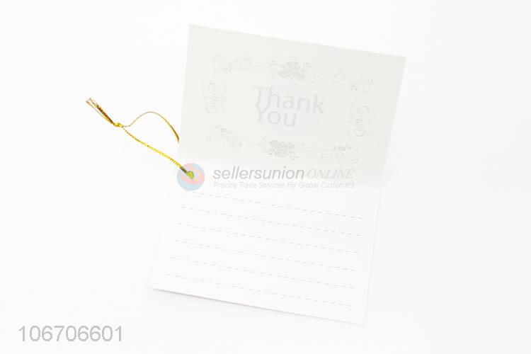 Latest style rectangle thank you cards paper greeting card
