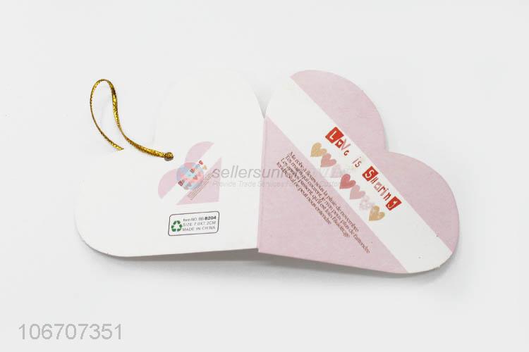 High-quality factory custom logo heart shape paper greeting card
