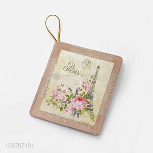 ODM factory rectangle flower printed paper greeting card