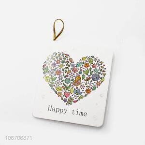 Hot sales rectangle flower printed paper greeting card