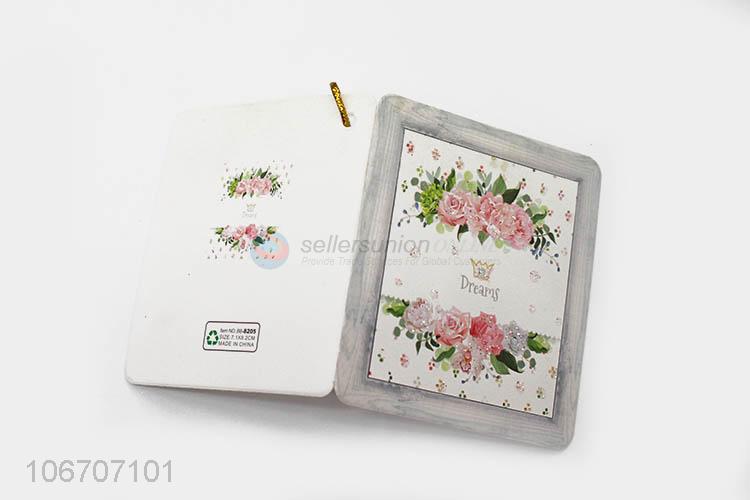 Best selling rectangle flower printed paper greeting card