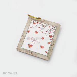 Top supplier rectangle flower printed paper greeting card
