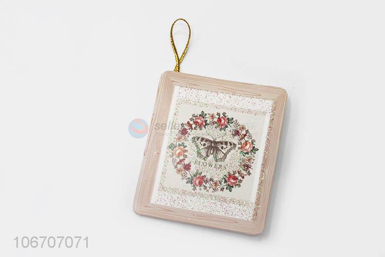 Newly designed rectangle flower printed paper greeting card