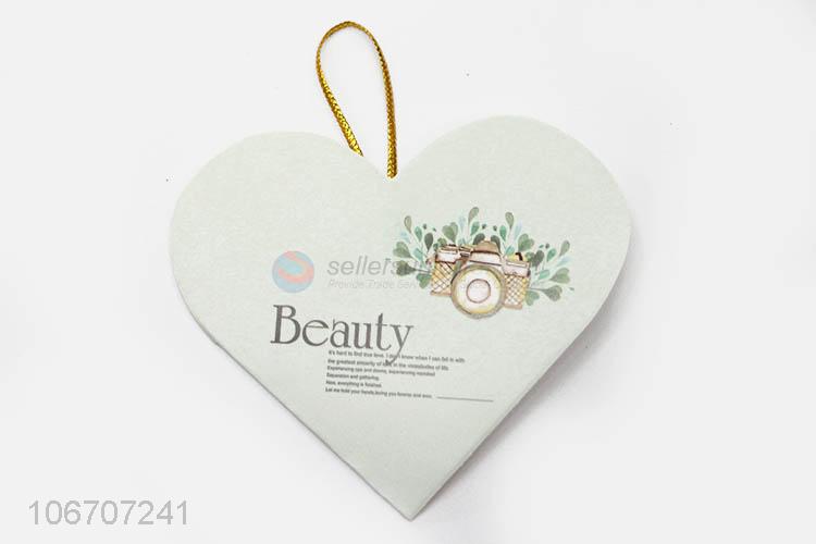 Wholesale fashion custom logo heart shape paper greeting card