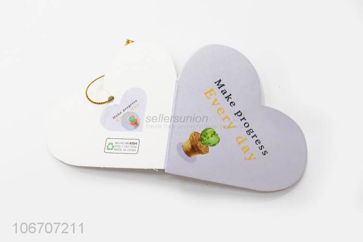 High quality custom logo heart shape paper greeting card