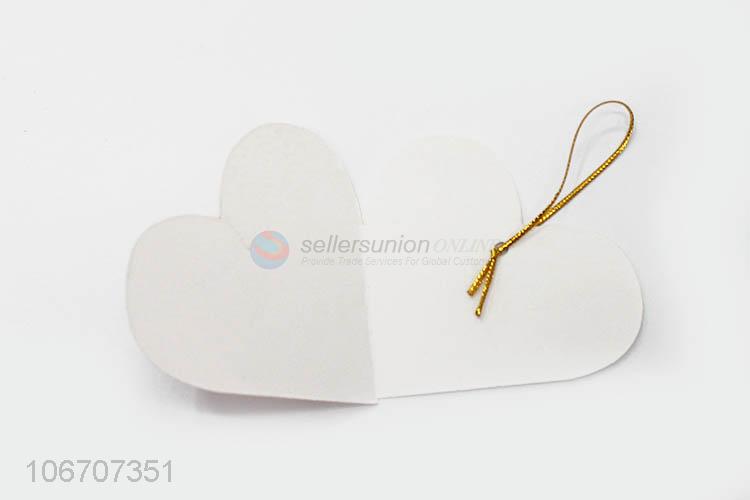 High-quality factory custom logo heart shape paper greeting card