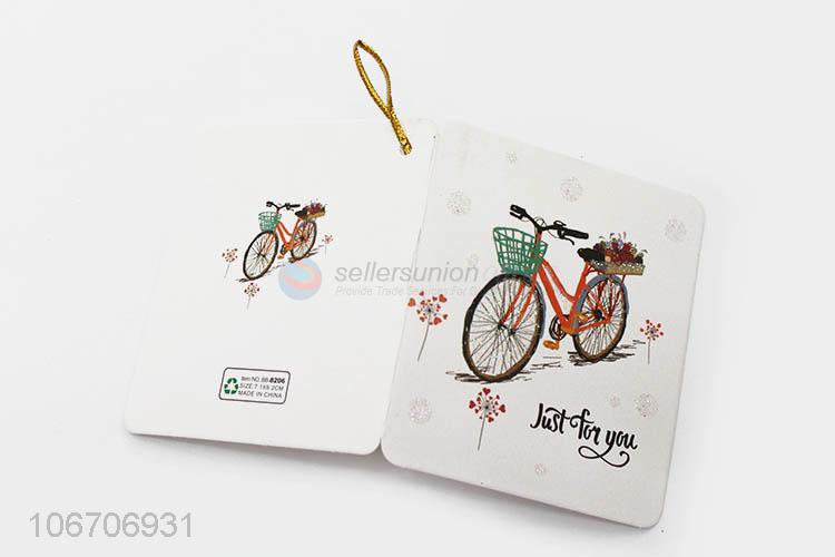 Best sale rectangle flower printed paper greeting card
