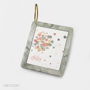 Low price rectangle flower printed paper greeting card