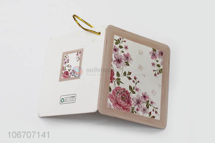 Wholesale custom rectangle flower printed paper greeting card