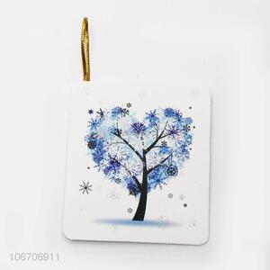 Superior quality rectangle flower printed paper greeting card