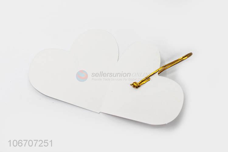 ODM factory custom logo heart shape paper greeting card