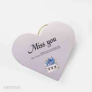 High sales custom logo heart shape paper greeting card