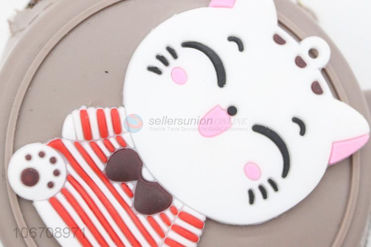 Wholesale Cute Animal Cat Shape Mini Wallet Pouch Girls Clutch Bags Silicone Coin Purse