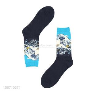 Wholesale Price Men'S Fashion Mid-Calf Length Sock Cotton Socks