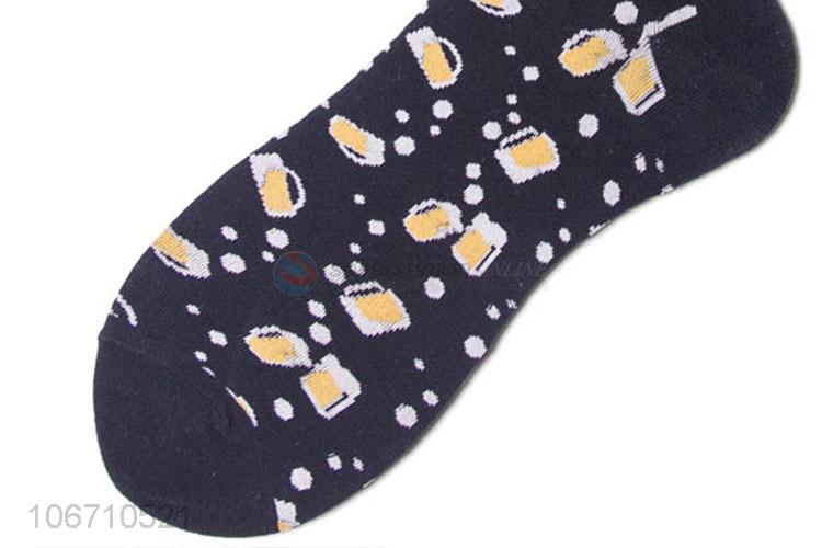 New Design Men Comfortable Mid-Calf Length Sock Cotton Socks