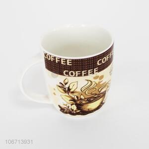 Wholesale popular letters printed ceramic coffee mug