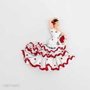 Wholesale Customized  Dancing Woman Souvenir Resin Fridge Magnet