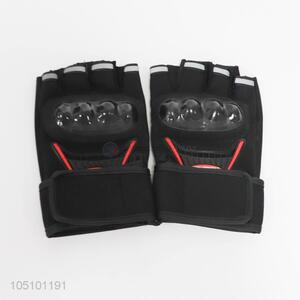Cheap and good quality black half-finger gloves