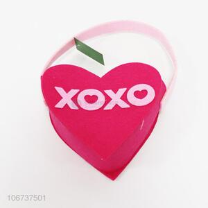 China supplier heart shaped <em>nonwovens</em> basket <em>nonwovens</em> <em>crafts</em>