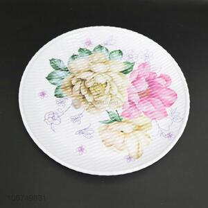 Wholesale deluxe flower printed round melamine plate