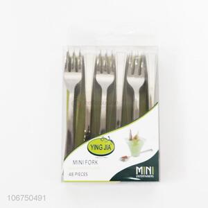 OEM 48pcs plated disposable plastic restaurant fork