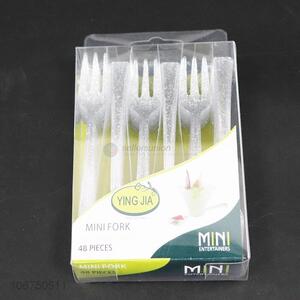Bottom price 48pcs disposable plastic fork plastic cutlery