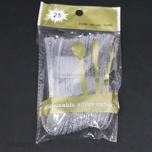 New products 25pcs disposable plastic spoon plastic cutlery