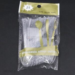 New products 25pcs <em>disposable</em> plastic spoon plastic <em>cutlery</em>