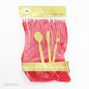 Custom 24pcs disposable plastic fork plastic cutlery