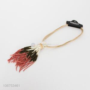 Good Sale Beaded Tassel Pendant Necklace