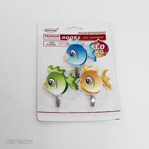 Wholesale cheap 3pcs fish shaped sticky hooks