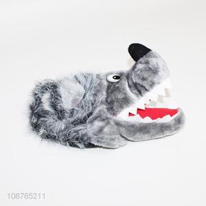 Custom Short Plush Grey Wolf Hat Cartoon Animal Cap