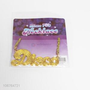 High Quality Gold Disco Necklace Best Party Props