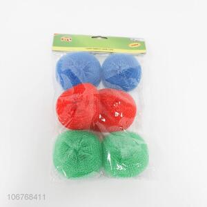 Cheap colorful kitchen cleaning plastic mesh scrubber pp mesh ball