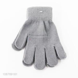 Competitive price kids winter warm acrylic knitted gloves