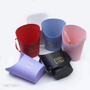 Promotional price luxury bucket shape paper gift box