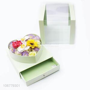 Attractive design delicate heart paper gift box with drawer