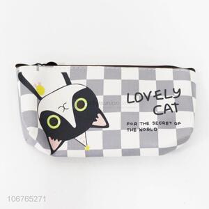 Custom Portable Cartoon Cat Pattern Pen Bag
