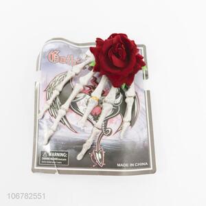 Wholesale Halloween decoration plastic skeleton fingers with rose