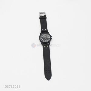 Top Quality PU Watchband Large Dial Ladies Wrist Watch