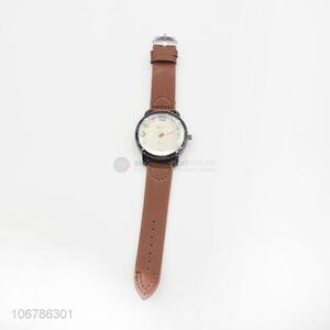 Wholesale Comfortable PU Leather Watchband Wristwatch For Man