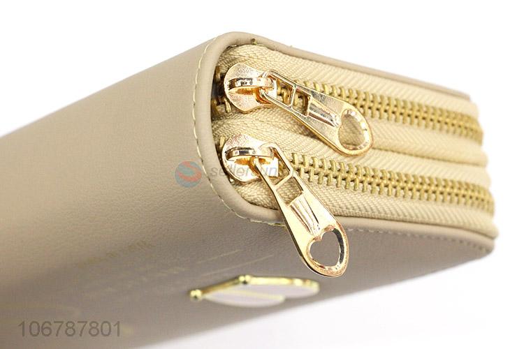 New Arrival Womens Purses Fashion Double Zipper Wallet