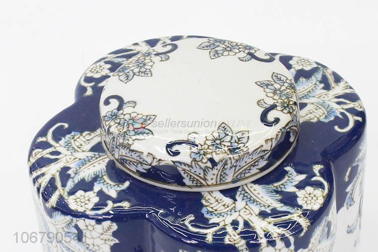 Popular Blue And White Porcelain Storage Tank Decorative Crafts