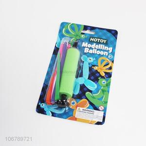 Factory sell party supplies colorful balloons and pump set