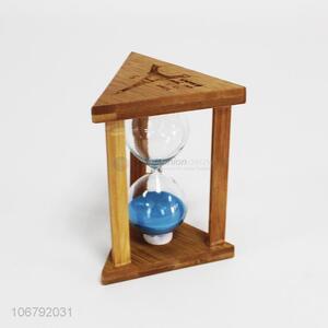 New simple style wooden frame glass hourglass for kids