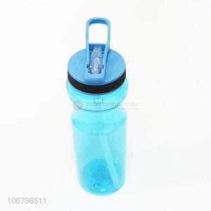 Promotional price portable pp material water bottle with straw