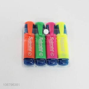 High quality 4pcs multi-color highlighter coloring pen